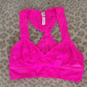 Free people bralette- hot pink